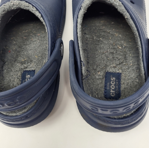Crocs Classic Lined Clog-K Blue Size J2 - Picture 6 of 8